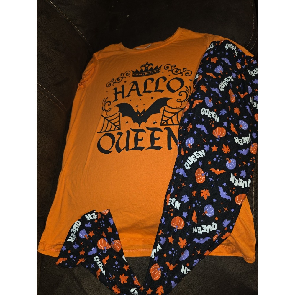 Bobbie brooks women's pajamas set Halloween queen fall autumn bat size medium M